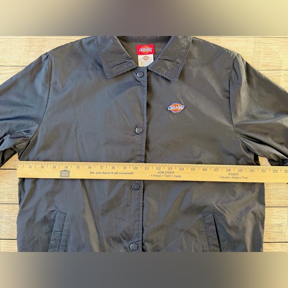 Dickies Girl Navy Blue Coach Jacket Windbreaker Snap Mesh Lined Size L - Picture 4 of 10